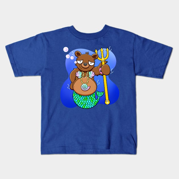 The Great and Mighty Merbear Kids T-Shirt by LoveBurty